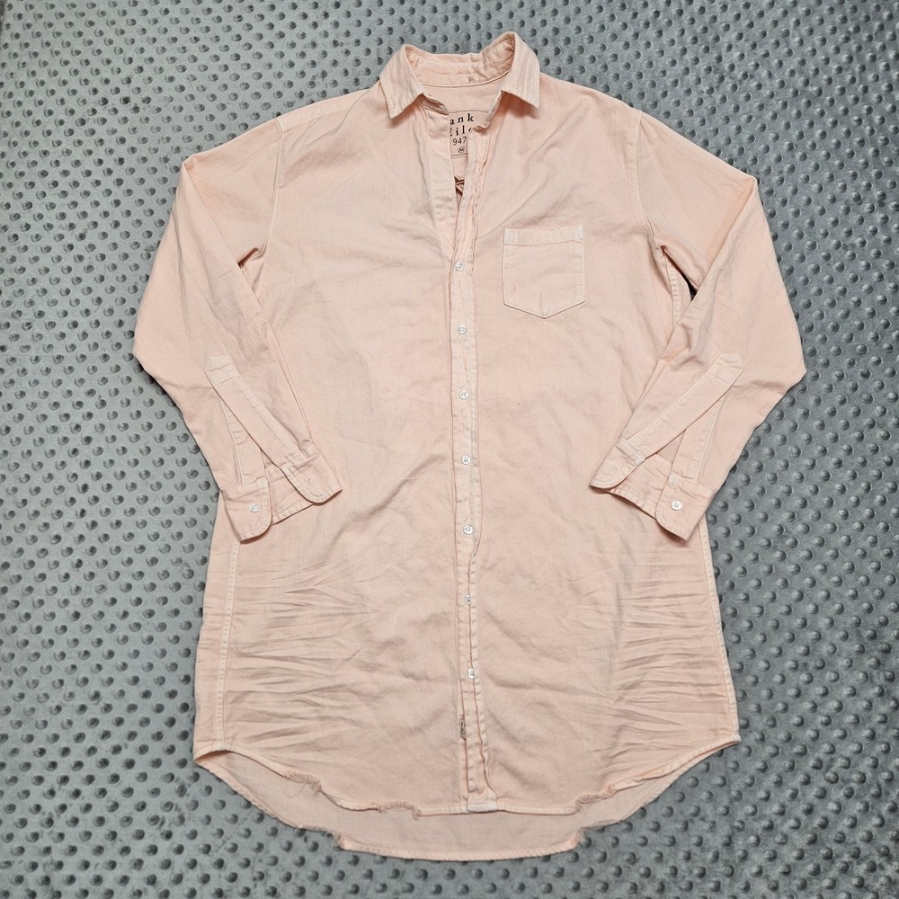 Frank & Eileen Mary Button‎ Shirt Dress Peach Pink Size XS